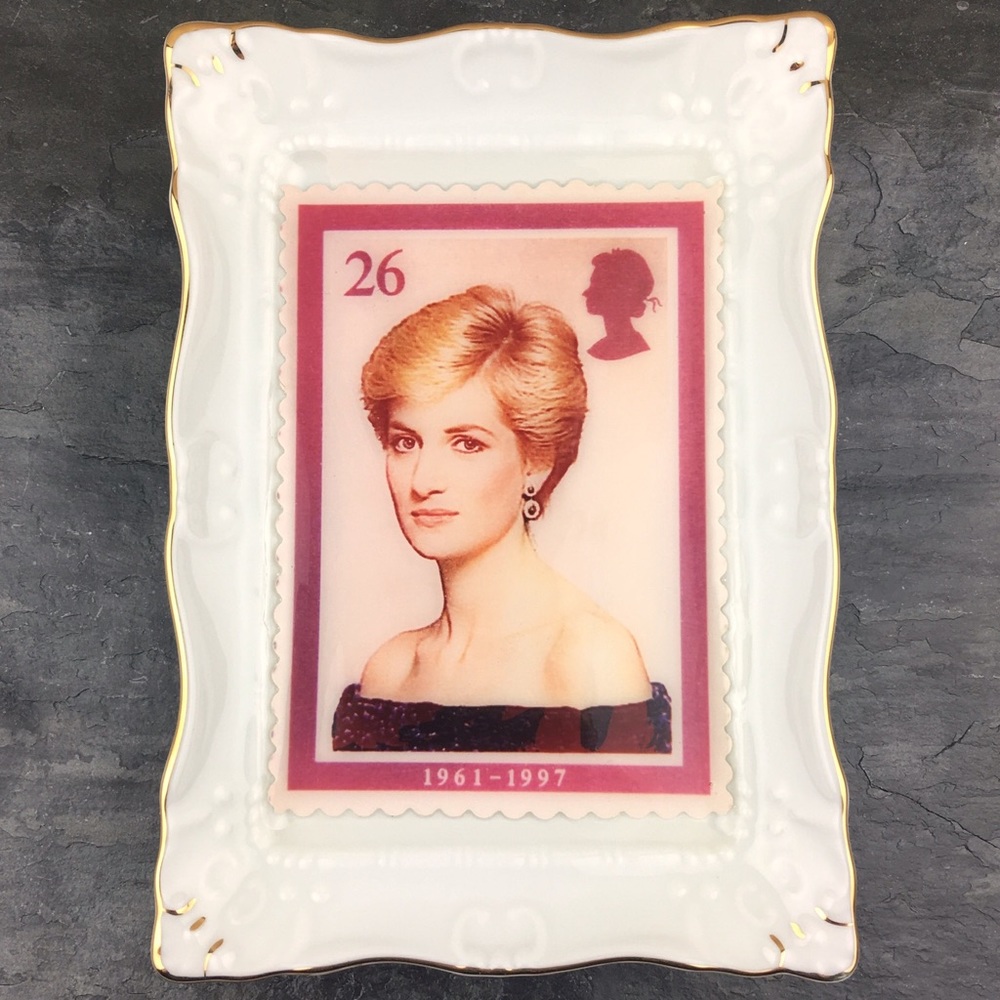 Princess Diana Postage Stamp Commemorative Plate